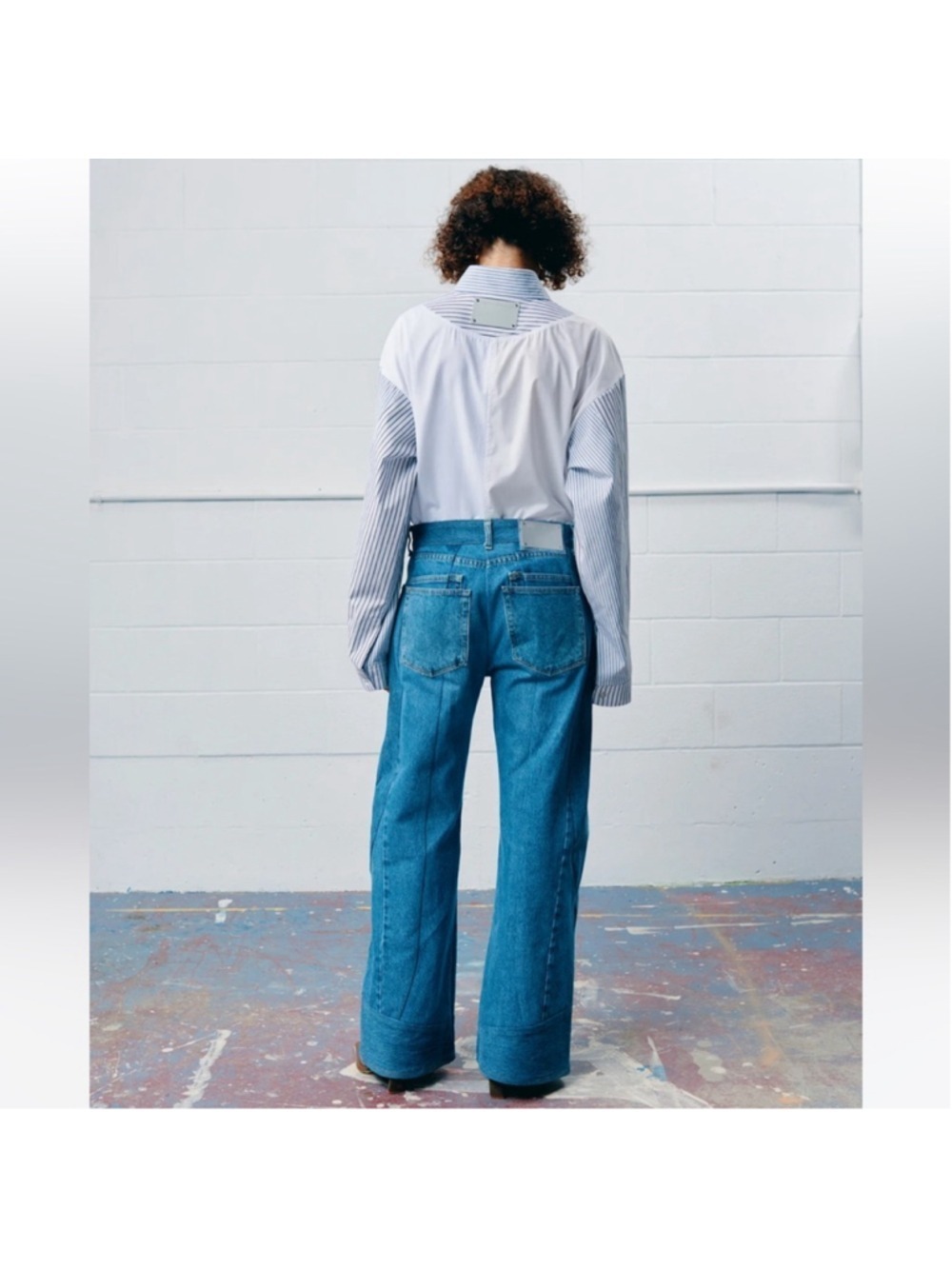 RE-PULL Dark Wash Denim Wide Leg Jeans 100% Upcycled Modern Made in Canada 32x32